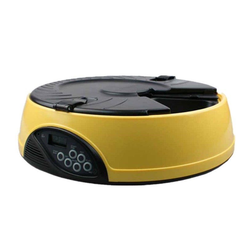 Distributeur Automatique de Nourriture pour Animaux avec 6 Compartiments - IVOIRART.COM