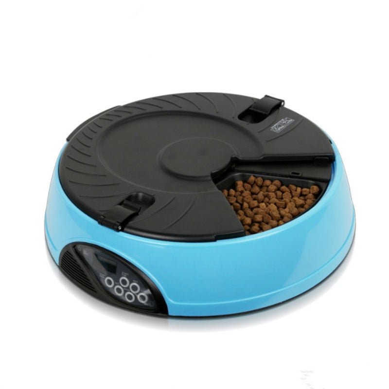 Distributeur Automatique de Nourriture pour Animaux avec 6 Compartiments - IVOIRART.COM