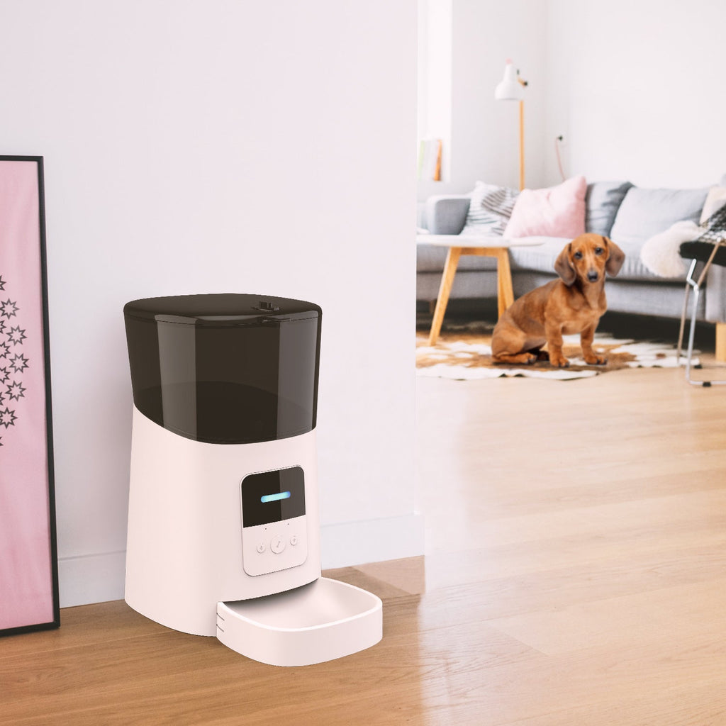 Distributeur automatique de nourriture pour animaux, design moderne et facile à nettoyer - IVOIRART.COM