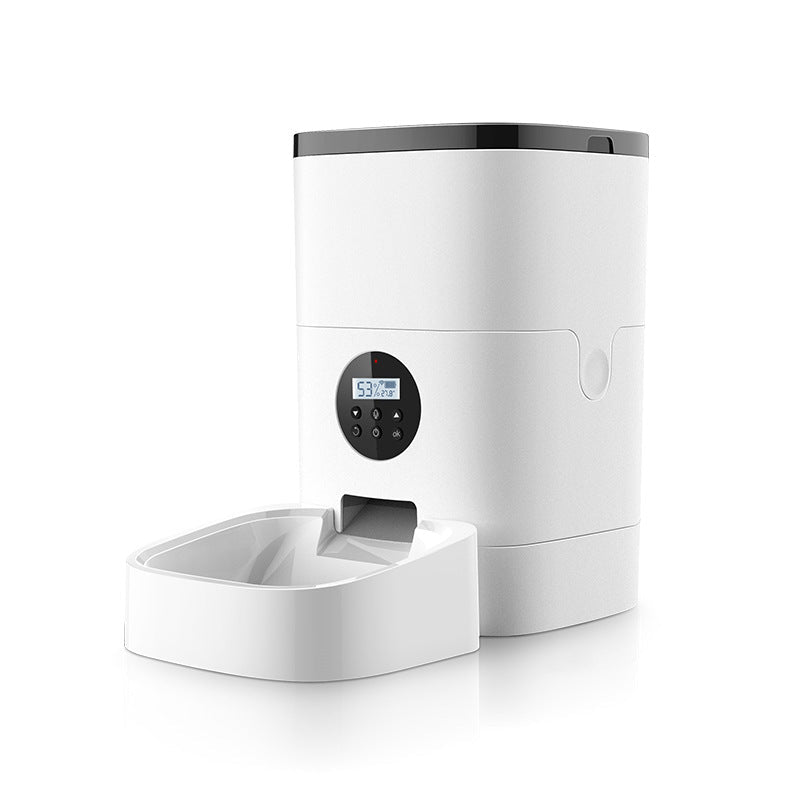 Distributeur automatique de nourriture pour animaux domestiques, capacité 6,0L, blanc, double alimentation - IVOIRART.COM
