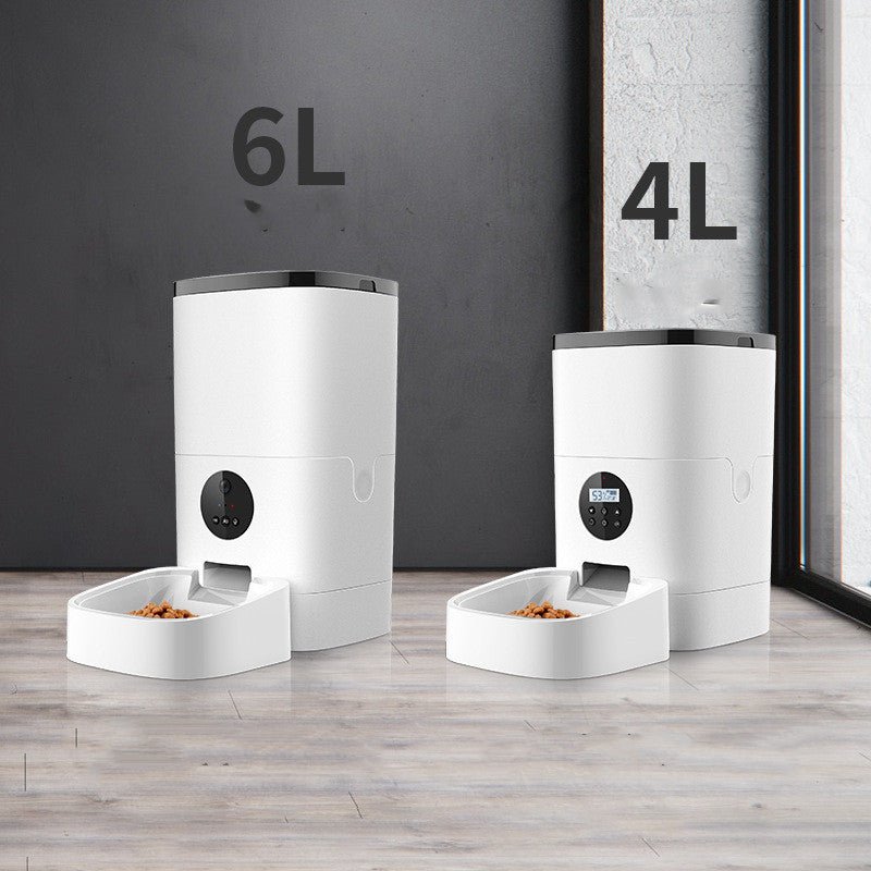 Distributeur automatique de nourriture pour animaux domestiques, capacité 6,0L, blanc, double alimentation - IVOIRART.COM