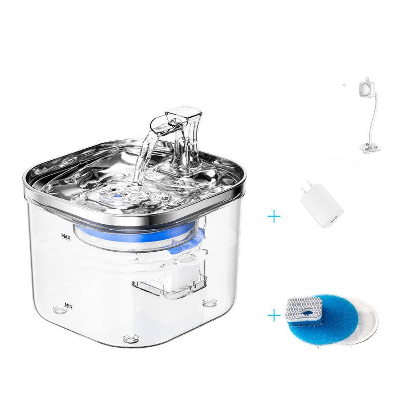 Distributeur Automatique d'Eau Circulante en Acier Inoxydable pour Chats et Chiens, Fontaine Intelligente, Accessoires pour Animaux - IVOIRART.COM