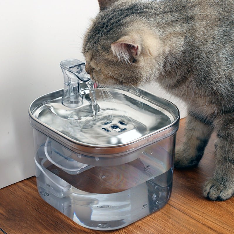 Distributeur Automatique d'Eau Circulante en Acier Inoxydable pour Chats et Chiens, Fontaine Intelligente, Accessoires pour Animaux - IVOIRART.COM