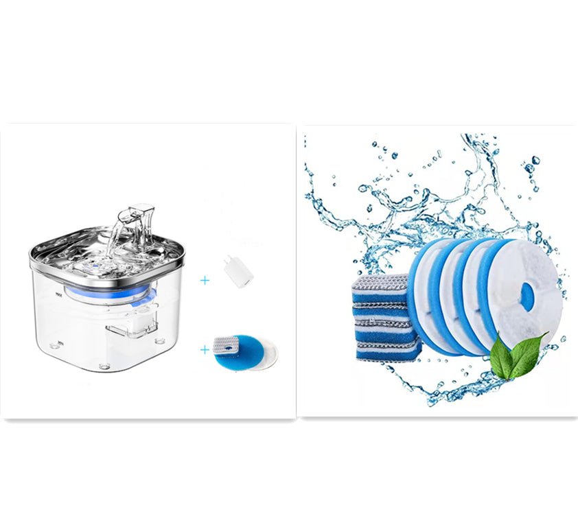 Distributeur Automatique d'Eau Circulante en Acier Inoxydable pour Chats et Chiens, Fontaine Intelligente, Accessoires pour Animaux - IVOIRART.COM