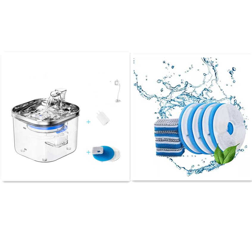 Distributeur Automatique d'Eau Circulante en Acier Inoxydable pour Chats et Chiens, Fontaine Intelligente, Accessoires pour Animaux - IVOIRART.COM