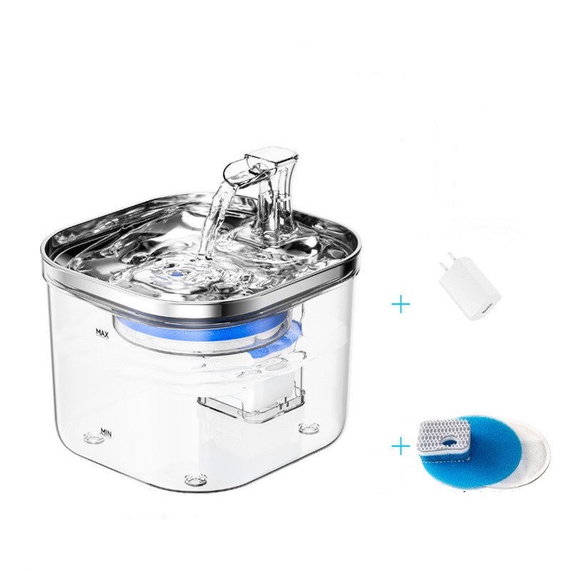 Distributeur Automatique d'Eau Circulante en Acier Inoxydable pour Chats et Chiens, Fontaine Intelligente, Accessoires pour Animaux - IVOIRART.COM