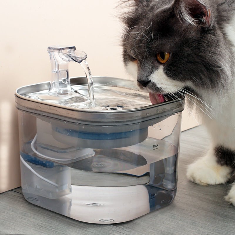 Distributeur Automatique d'Eau Circulante en Acier Inoxydable pour Chats et Chiens, Fontaine Intelligente, Accessoires pour Animaux - IVOIRART.COM