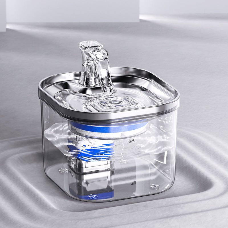 Distributeur Automatique d'Eau Circulante en Acier Inoxydable pour Chats et Chiens, Fontaine Intelligente, Accessoires pour Animaux - IVOIRART.COM