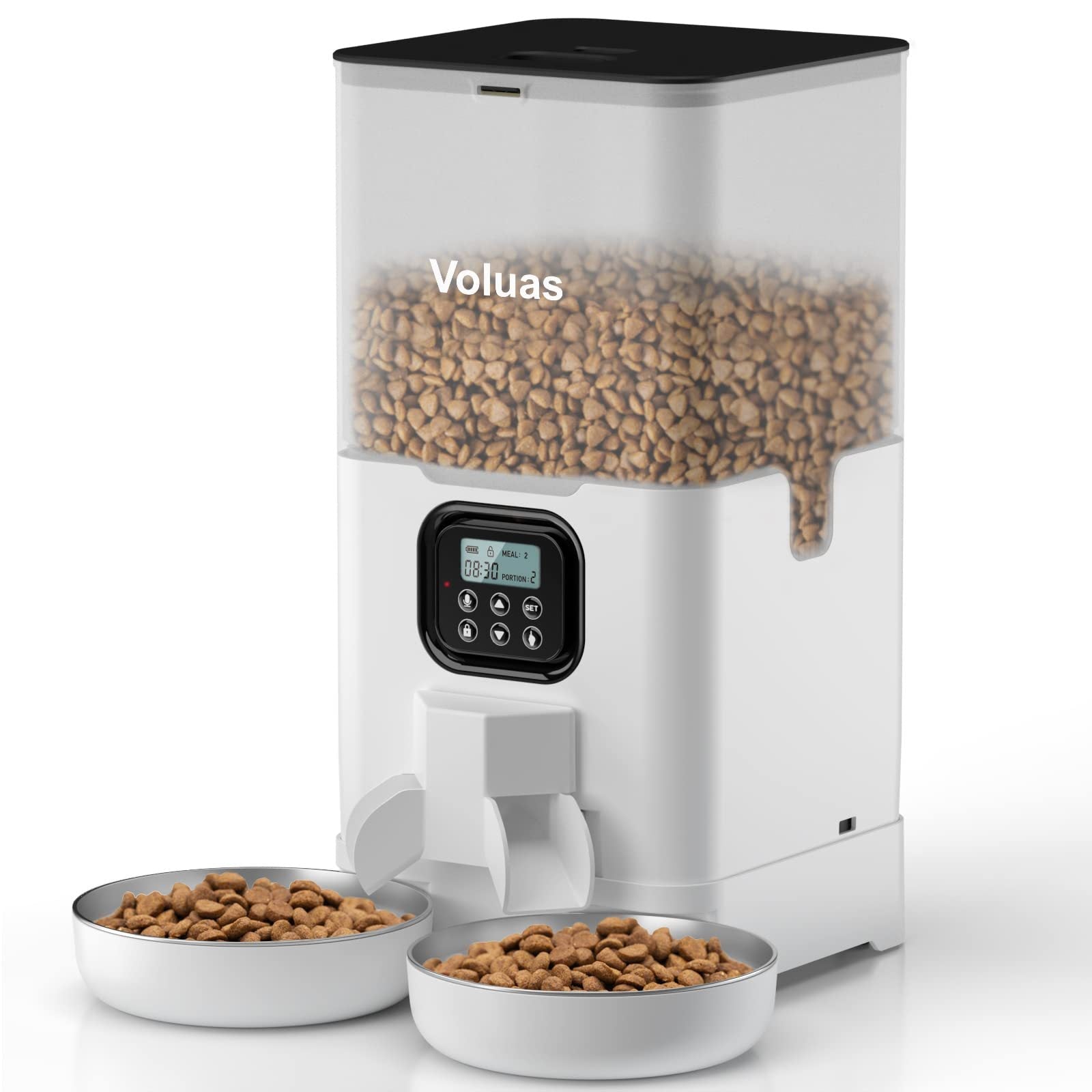Distributeur Automatique Double Repas Intelligent pour Animaux Domestiques - IVOIRART.COM