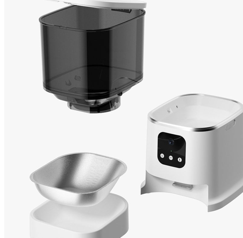Distributeur automatique pour animaux grande capacité avec enregistreur vocal intelligent, contrôle APP, minuterie, Wi-Fi - IVOIRART.COM