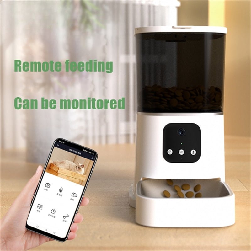 Distributeur automatique pour animaux grande capacité avec enregistreur vocal intelligent, contrôle APP, minuterie, Wi-Fi - IVOIRART.COM