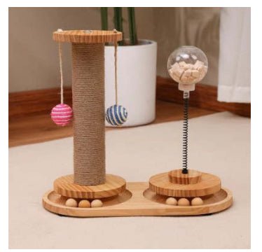Distributeur de Friandises pour Chat Jouet avec Herbe à Chat et Alimentateur Lent - IVOIRART.COM