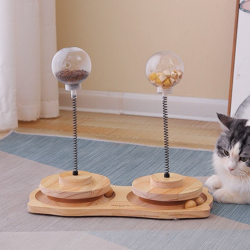 Distributeur de Friandises pour Chat Jouet avec Herbe à Chat et Alimentateur Lent - IVOIRART.COM