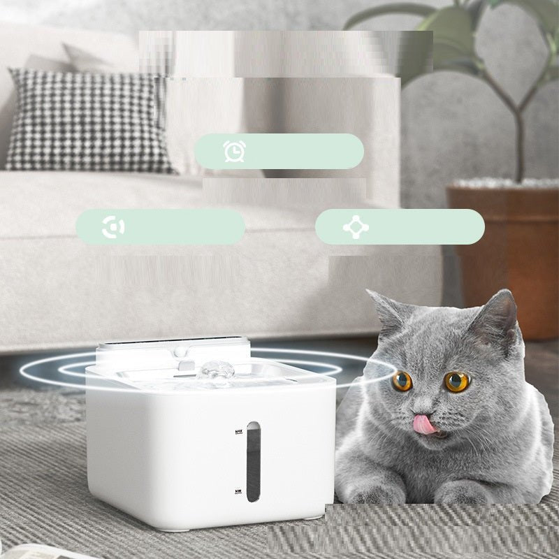 Distributeur d'eau sans fil à induction infrarouge chats et chiens, détachable. - IVOIRART.COM