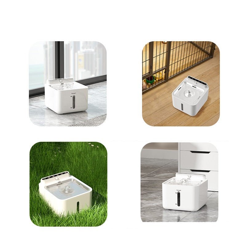 Distributeur d'eau sans fil à induction infrarouge chats et chiens, détachable. - IVOIRART.COM