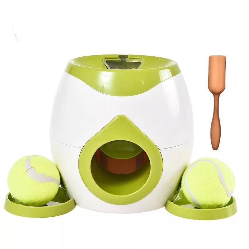 Distributeur Intelligent de Friandises avec Lanceur de Balles de Tennis pour Animaux - IVOIRART.COM
