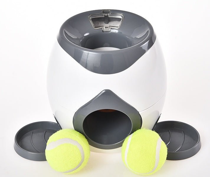Distributeur Intelligent de Friandises avec Lanceur de Balles de Tennis pour Animaux - IVOIRART.COM