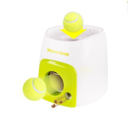 Distributeur Intelligent de Friandises avec Lanceur de Balles de Tennis pour Animaux - IVOIRART.COM