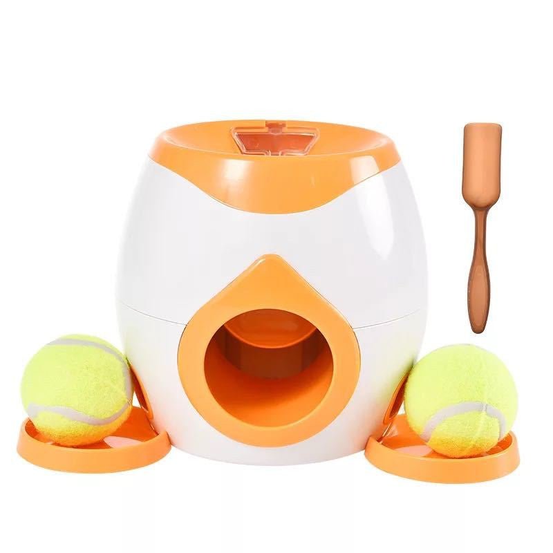 Distributeur Intelligent de Friandises avec Lanceur de Balles de Tennis pour Animaux - IVOIRART.COM