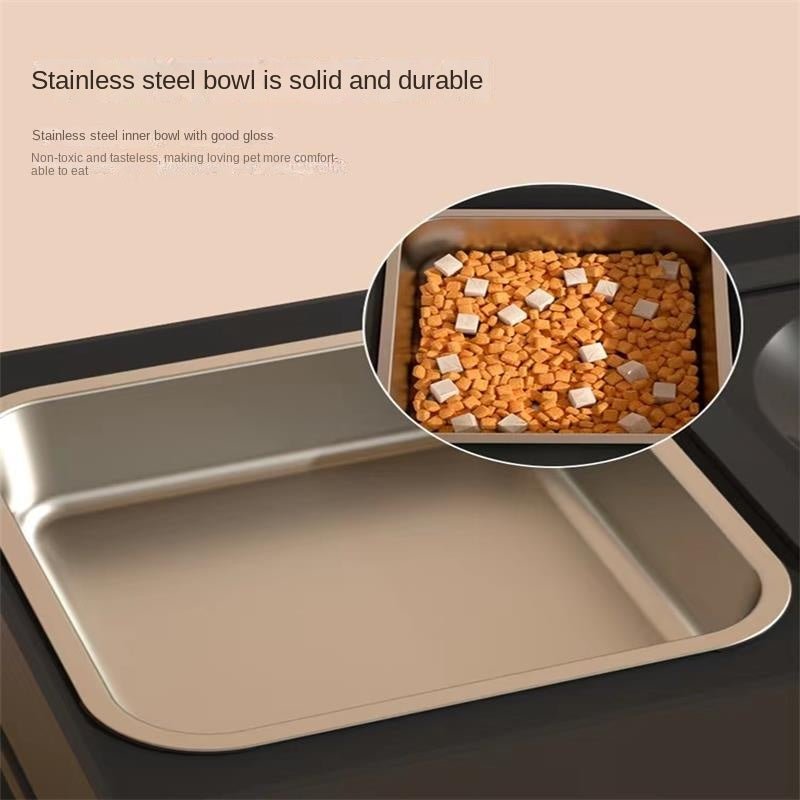 Double Gamelles pour Chiens avec Support en Acier Inoxydable, Hauteur Ajustable, Grand Bol Élevé pour Nourriture et Eau, Accessoires pour Animaux - IVOIRART.COM