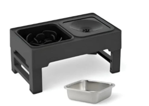 Double Gamelles pour Chiens avec Support en Acier Inoxydable, Hauteur Ajustable, Grand Bol Élevé pour Nourriture et Eau, Accessoires pour Animaux - IVOIRART.COM