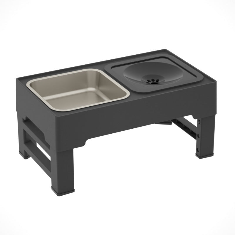 Double Gamelles pour Chiens avec Support en Acier Inoxydable, Hauteur Ajustable, Grand Bol Élevé pour Nourriture et Eau, Accessoires pour Animaux - IVOIRART.COM