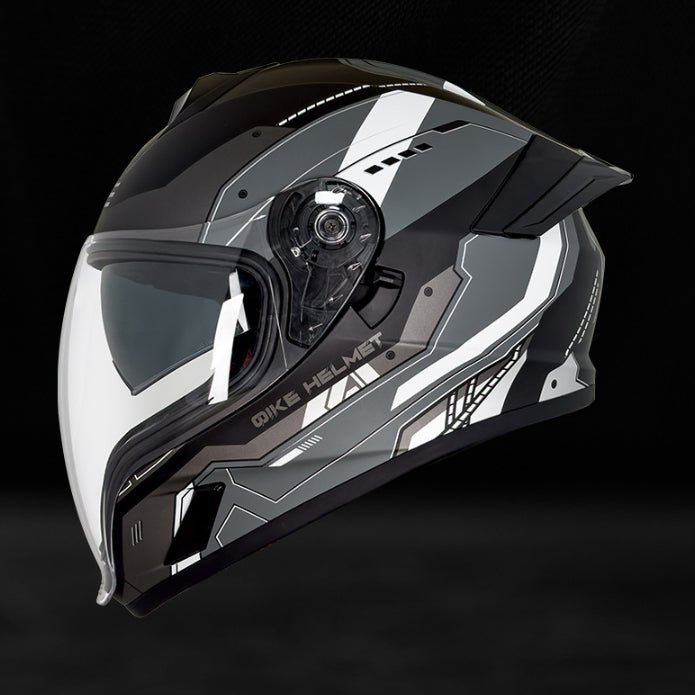 Double Lens Big Tail Motorcycle Helmet - IVOIRART.COM