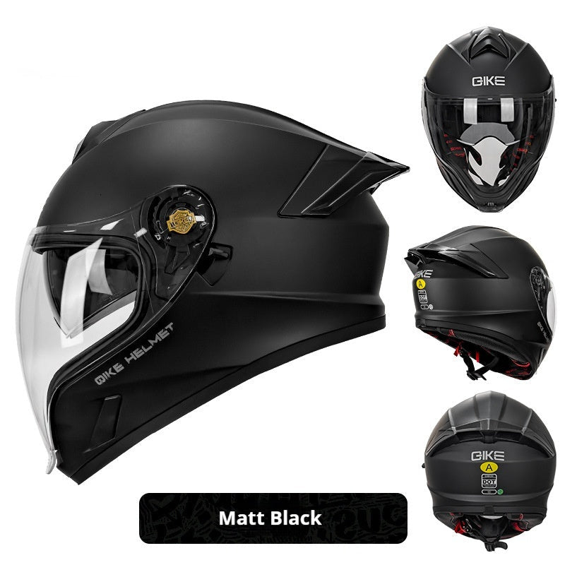Double Lens Big Tail Motorcycle Helmet - IVOIRART.COM