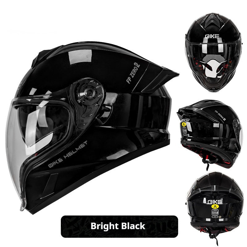 Double Lens Big Tail Motorcycle Helmet - IVOIRART.COM