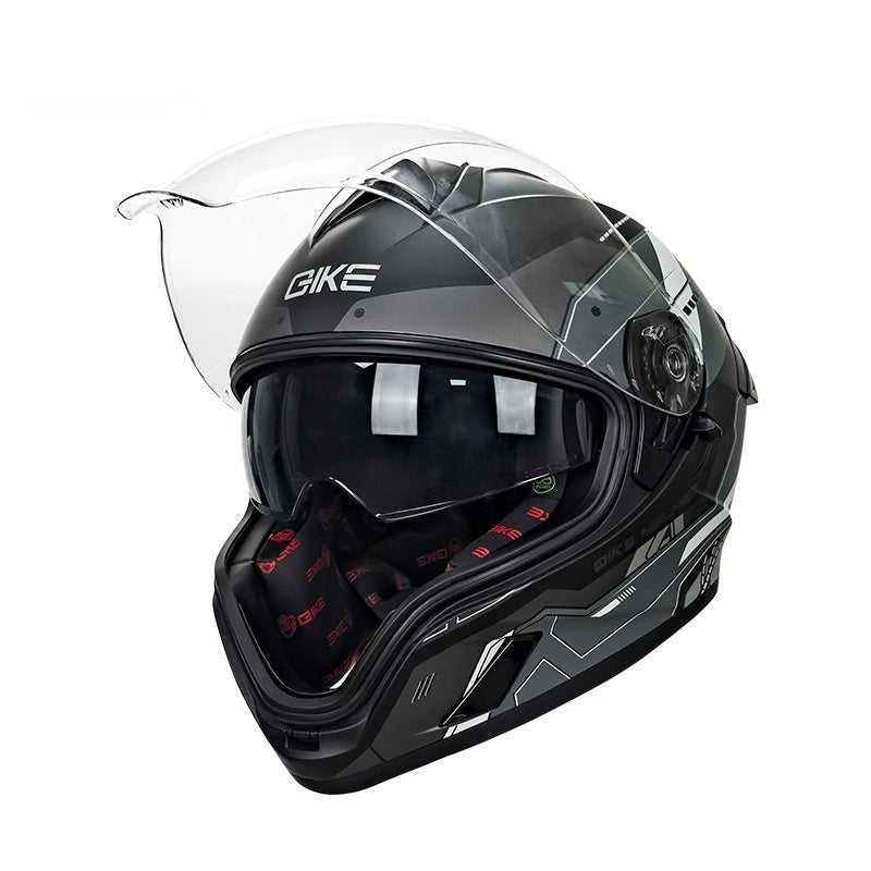 Double Lens Big Tail Motorcycle Helmet - IVOIRART.COM