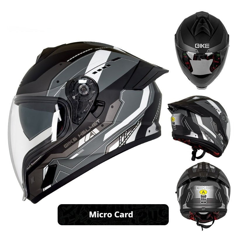 Double Lens Big Tail Motorcycle Helmet - IVOIRART.COM