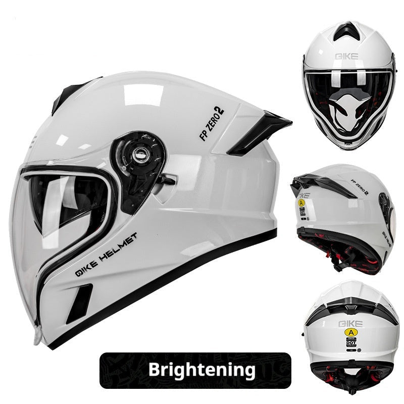 Double Lens Big Tail Motorcycle Helmet - IVOIRART.COM
