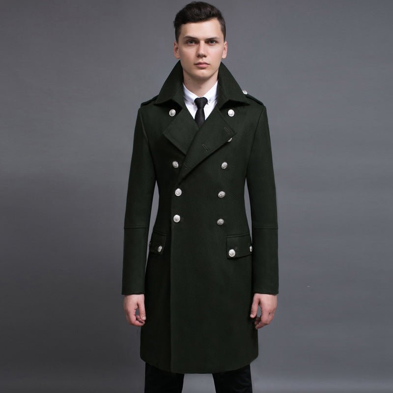 Double-row Retro Woolen Coat Man - IVOIRART.COM