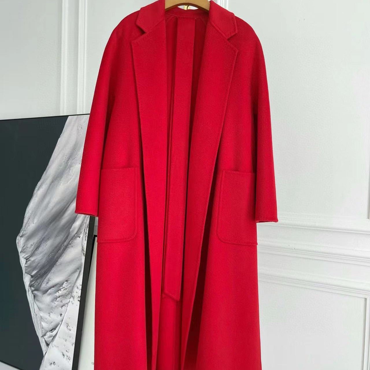 Double-sided Corrugated Cashmere Coat - IVOIRART.COM