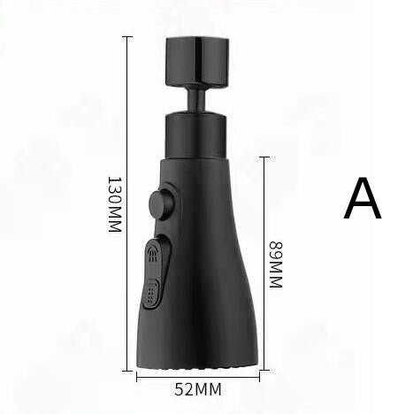 Douchette de robinet universelle sous pression anti-éclaboussures, rotation 360°, adaptateur économiseur d'eau à trois vitesses - IVOIRART.COM