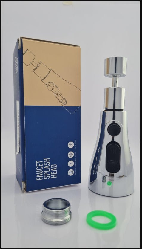 Douchette de robinet universelle sous pression anti-éclaboussures, rotation 360°, adaptateur économiseur d'eau à trois vitesses - IVOIRART.COM