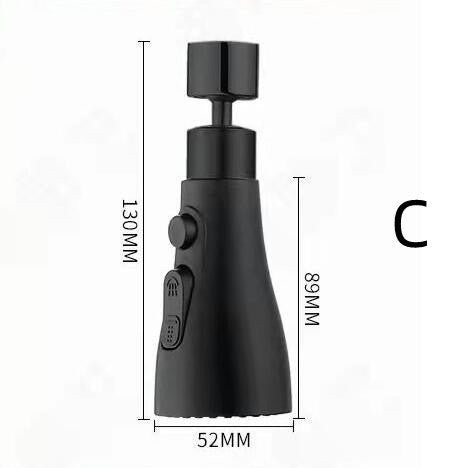 Douchette de robinet universelle sous pression anti-éclaboussures, rotation 360°, adaptateur économiseur d'eau à trois vitesses - IVOIRART.COM