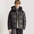 Doudoune épaisse à capuche tendance en duvet de canard blanc pour hiver - IVOIRART.COM