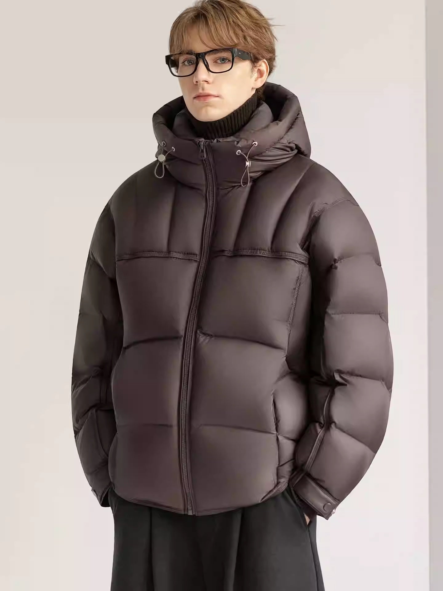 Doudoune épaisse à capuche tendance en duvet de canard blanc pour hiver - IVOIRART.COM
