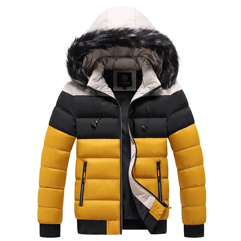 Doudounes à empiècements avec capuche pour un style urbain et décontracté confortable - IVOIRART.COM