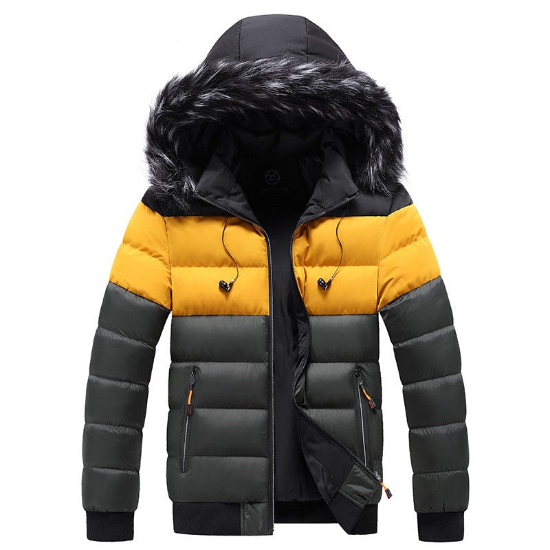 Doudounes à empiècements avec capuche pour un style urbain et décontracté confortable - IVOIRART.COM