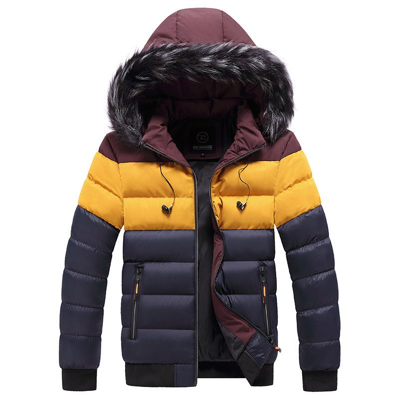 Doudounes à empiècements avec capuche pour un style urbain et décontracté confortable - IVOIRART.COM