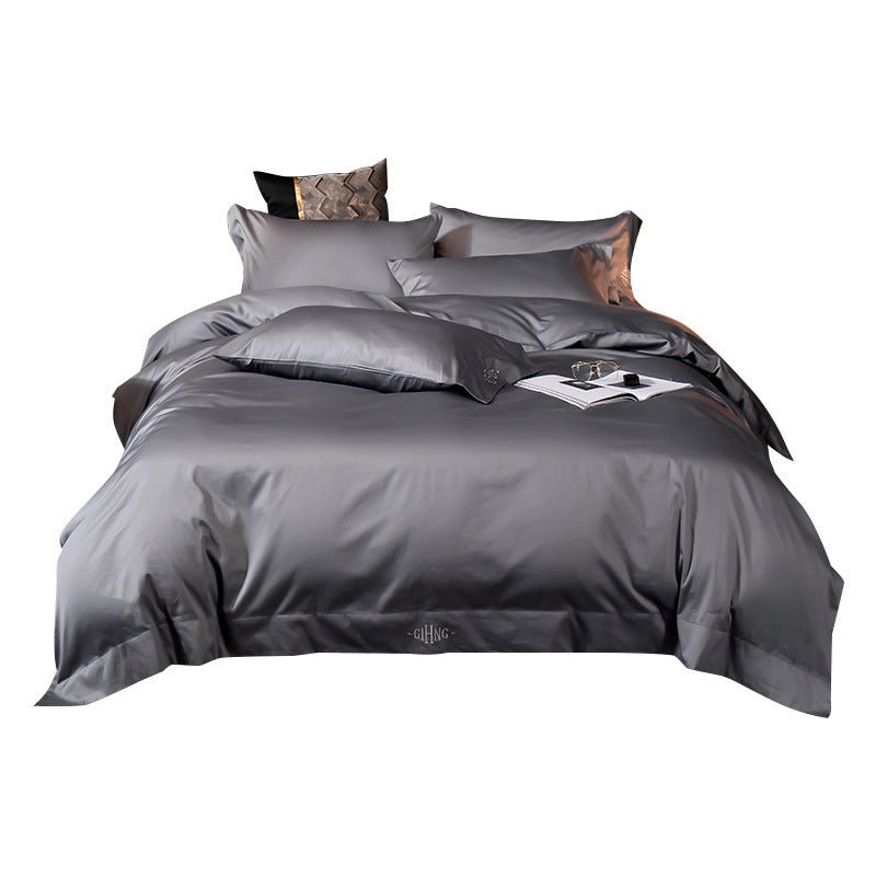 Drap en coton Pure Color Suite - Drap plat en satin réactif pour lit 1,5 m grand - IVOIRART.COM