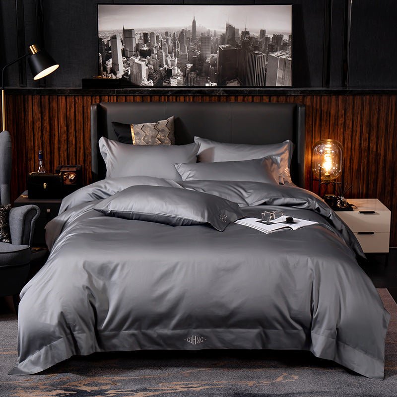 Drap en coton Pure Color Suite - Drap plat en satin réactif pour lit 1,5 m grand - IVOIRART.COM