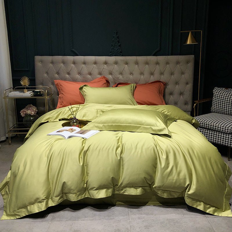 Draps matelassés en pur coton 4 pièces — Doux, respirant, style Nordique blanc - IVOIRART.COM