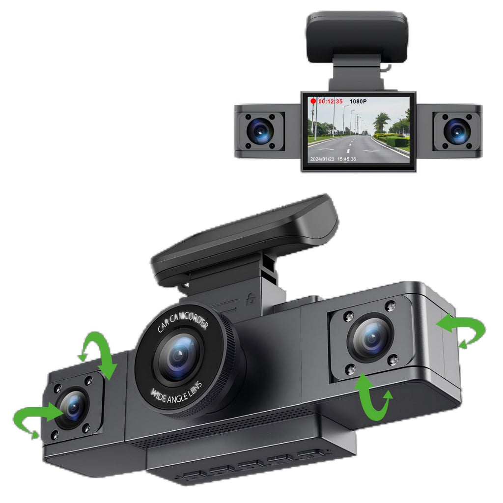 Driving Recorder 3-inch HD 1080p Front And Rear Left - IVOIRART.COM