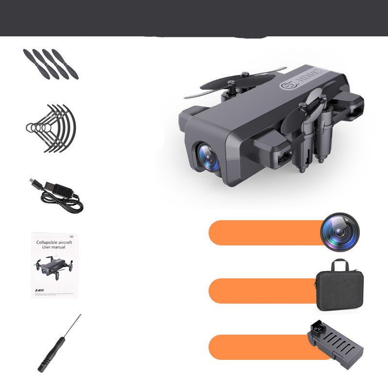 Drone pliable miniature noir, blanc, rouge pour photographie aérienne, H2, 6 canaux - IVOIRART.COM