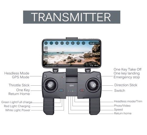 Drone quadricoptère pliable avec caméra FPV 1080p, GPS et mode Suivez-moi - IVOIRART.COM