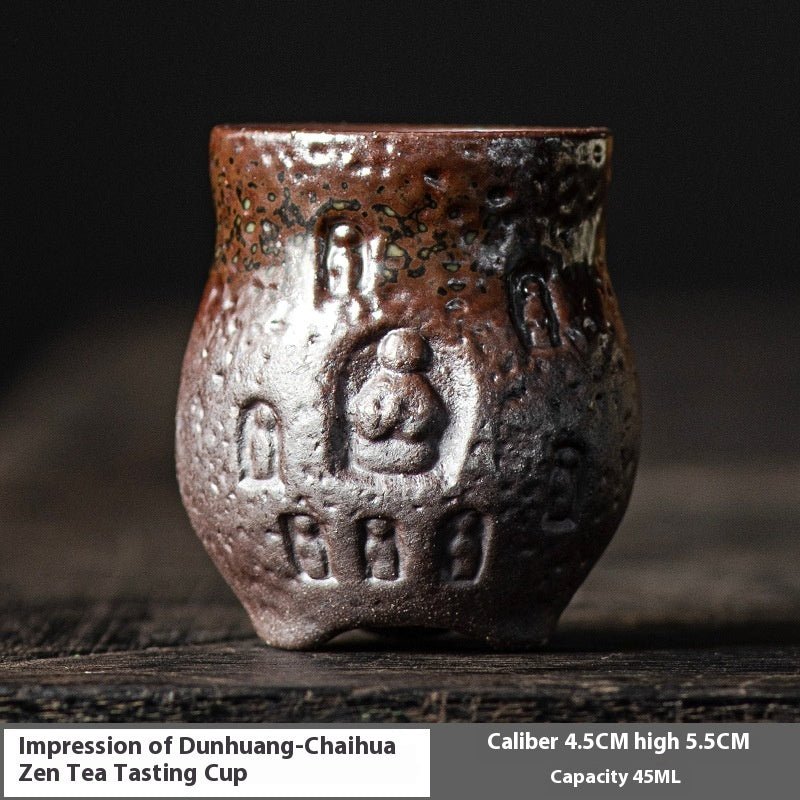 Dunhuang Cultural And Creative Chinese Retro Firewood Handmade Kung Fu Tea Cup - IVOIRART.COM