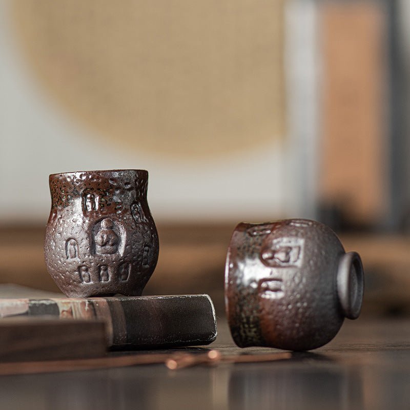Dunhuang Cultural And Creative Chinese Retro Firewood Handmade Kung Fu Tea Cup - IVOIRART.COM